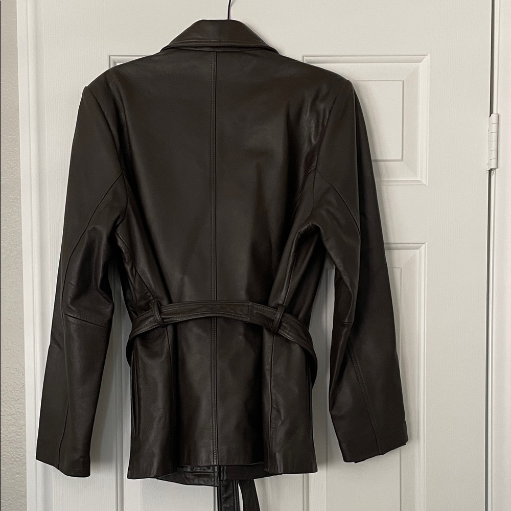 Preswick & Moore Chocolate Leather Jacket Vintage - Picture 2 of 3